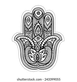 Set of ornamental Indian elements and symbols 