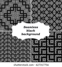 Set of ornamental patterns for backgrounds and textures
