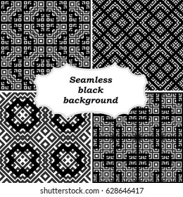 Set of ornamental patterns for backgrounds and textures