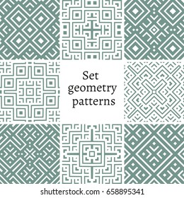 Set of ornamental patterns for backgrounds and textures