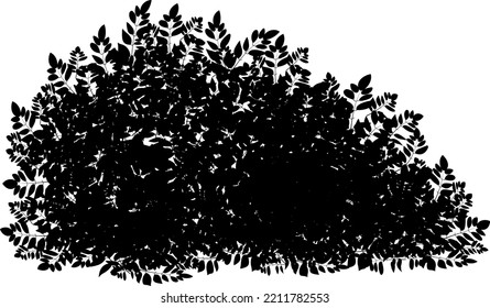 Set of ornamental plant in the form of a hedge.Realistic garden shrub, seasonal bush, boxwood, tree crown bush foliage.For decorate of a park, a garden or a green fence.
