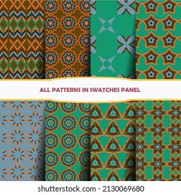 SET OF Ornamental seamless pattern. abstract background. seamless pattern. Abstract seamless geometries pattern. Design for decor, prints, textile, furniture, cloth, digita