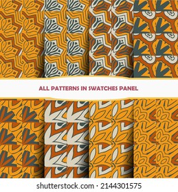 CONJUNTO DE patrón ornamental sin fisuras. fondo abstracto. patrón impecable. Resumen del patrón de geometrías sin fisuras. Diseño para la decoración, impresiones, textiles, mobiliario, tela, digital