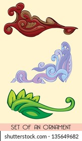 set ornamental shape element