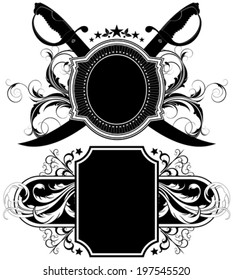 set of ornamental shields
