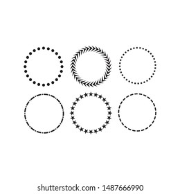 set ornamental style circle, frame retro, simple symbol pattern.