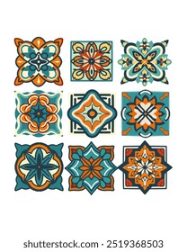 the set of a ornamental texture design 
