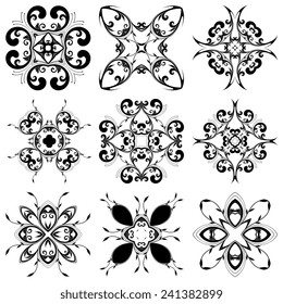 Set of ornaments. Abstract illustration. Vector illustration