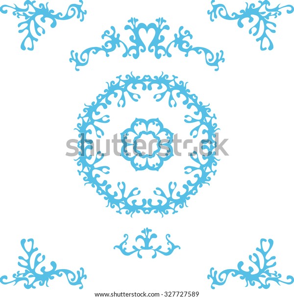 Set of ornaments for\
design of cards