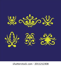 Establece el diseño de los ornamentos. Ilustración creativa.