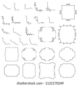 set of ornaments frame, invitations wedding cards, congratulation and greeting card, vector illustration, graphic design