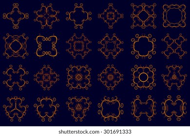 Set a ornaments patterns. Vector illustration