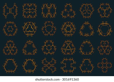 Set a ornaments patterns. Vector illustration