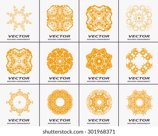 Set of ornaments patterns. Vector illustration