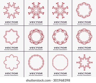 Set of ornaments patterns. Vector illustration