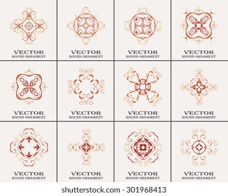 Set of ornaments patterns. Vector illustration