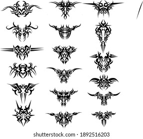 set ornaments tribal perfect for your tattoo designs