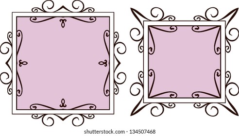 Set of ornaments vector frames