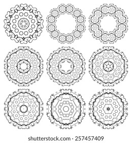 Set of ornaments. Vector illustration