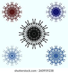 Set of ornaments. Vector illustration