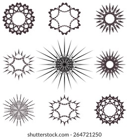 Set of ornaments. Vector illustration