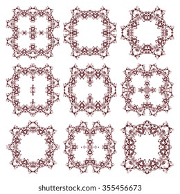 Set of ornaments. Vector illustration