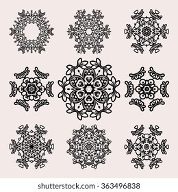 Set of ornaments. Vector illustration