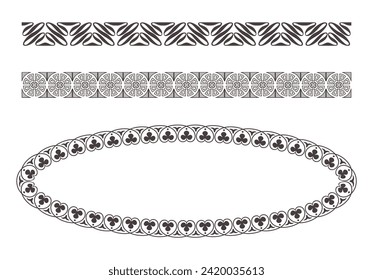 Set of ornaments in victorian design