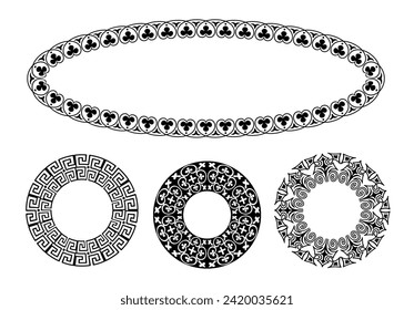 Set of ornaments in victorian design