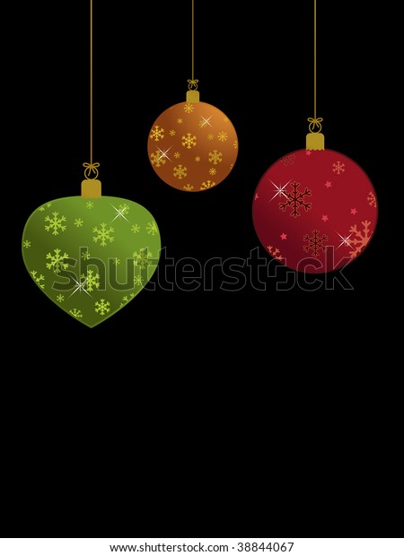 Set Ornate Christmas Hanging Decorations On Stock Image Download Now