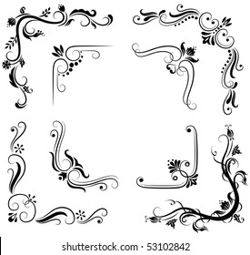 Set of ornate corner designs.