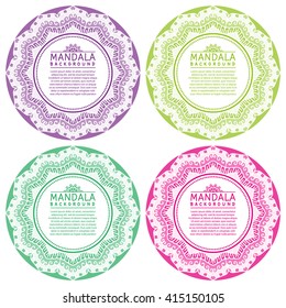 Set Of Ornate Design Elements Border Frames. Monochrome Colors.