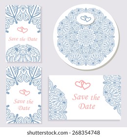 Set ornate element for design, place for text.Ornament vintage illustration for wedding invitations, greeting cards.