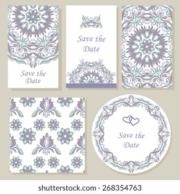 Set ornate element for design, place for text.Ornament vintage illustration for wedding invitations, greeting cards.