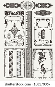 Set Of Ornate Frames In Art-Deco Style