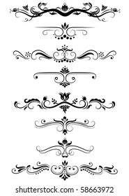 Set of ornate horizontal designs.
