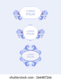 Set of ornate vector frames