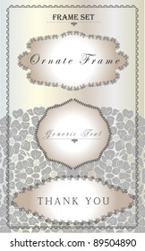 Set of ornate vector frames