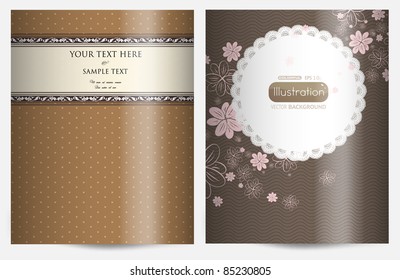 Set of ornate vector frames. Easy to edit. Perfect for invitations or announcements.