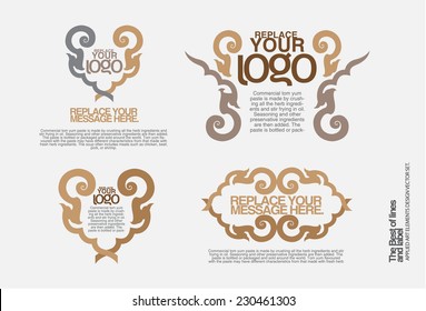 Set of ornate vector frames and ornaments with sample text. Perfect for classical invitation or announcement cards.