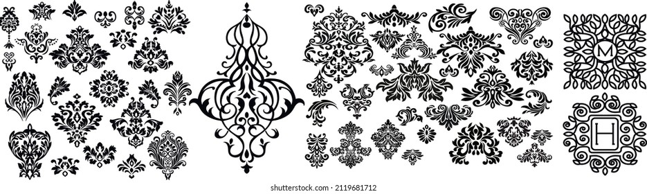 Set of ornate vector ornaments