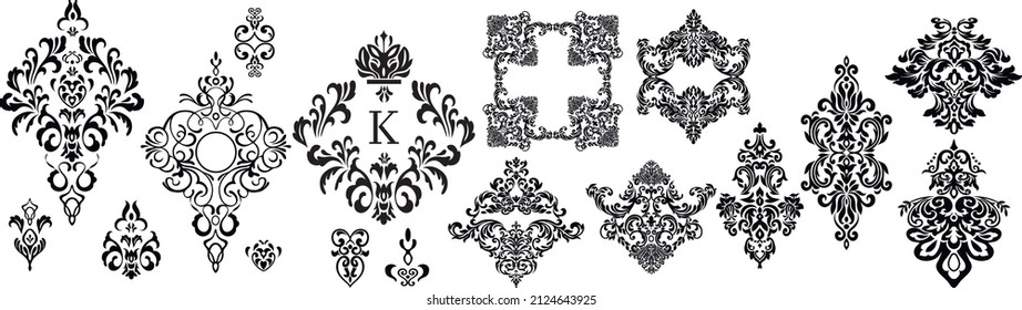 Conjunto de ornamentos vectoriales ornamentales