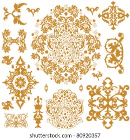 Set of ornate vector ornaments