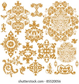 Set of ornate vector ornaments