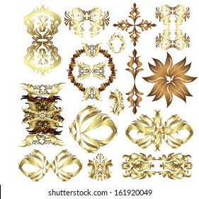 Set of ornate vector ornaments. Perfect for invitations or announcements. 