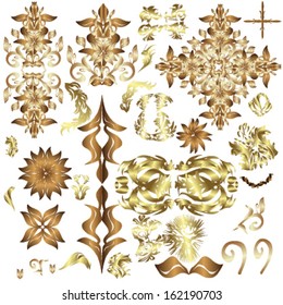 Set of ornate vector ornaments. Perfect for invitations or announcements. 