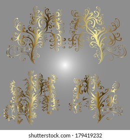 Set of ornate vector ornaments. Perfect for invitations or announcements