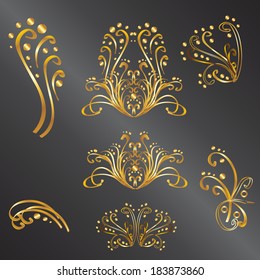 Set of ornate vector ornaments. Perfect for invitations or announcements
