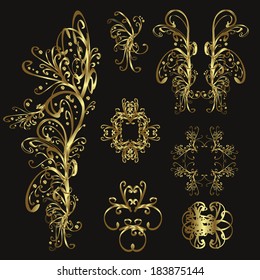Set of ornate vector ornaments. Perfect for invitations or announcements