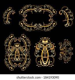 Set of ornate vector ornaments. Perfect for invitations or announcements